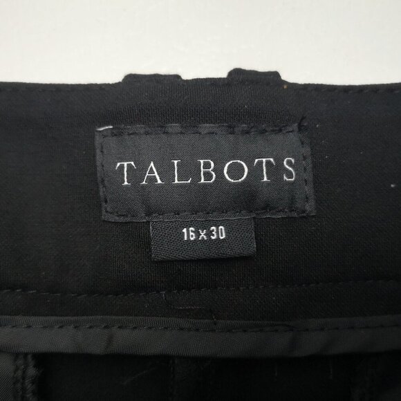 NWT Talbots Ladies Size 16/30 Black Zipper & 2 Clasp Closure Dress Pants - Picture 3 of 13